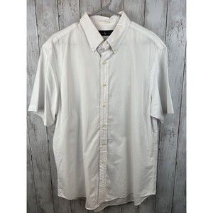 Ralph Lauren Polo Shirt Mens XL White Short Sleeve 100% Cotton